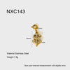 Wholesale Diamondencrusted Badminton Lightning Pattern Stainless Steel Spring Clasp Pendant With 18K Gold Plating And Inlay Diy Jewelry Accessories