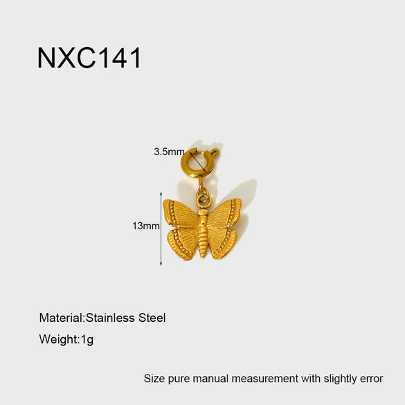Wholesale Diamondencrusted Badminton Lightning Pattern Stainless Steel Spring Clasp Pendant With 18K Gold Plating And Inlay Diy Jewelry Accessories