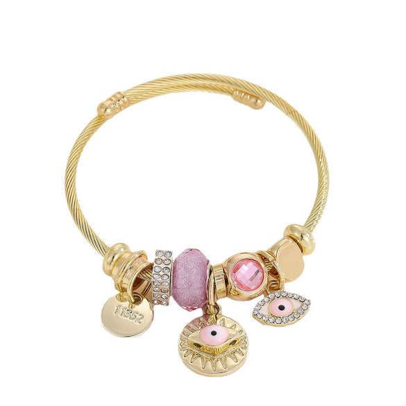 Wholesale Diamondencrusted Crystal Alloy Bracelet With Exquisite Pendant For Women