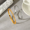 Wholesale Diamondencrusted Electroplated Stainless Steel Bracelet For Women With Geometric Ins Style