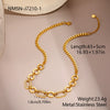 Wholesale Diamondencrusted Geometric Heartshaped 18K Gold Plated Stainless Steel Necklace For Women