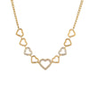 Wholesale Diamondencrusted Geometric Heartshaped 18K Gold Plated Stainless Steel Necklace For Women