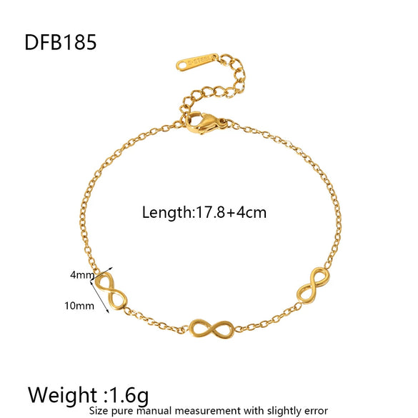 Wholesale Diamondencrusted Geometric Stainless Steel 18K Gold Plated Bracelet For Women