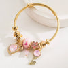Wholesale Diamondencrusted Heart Pattern Alloy Love Key Bracelet Fashion Adjustable Unisex Bracelet