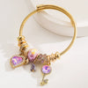 Wholesale Diamondencrusted Heart Pattern Alloy Love Key Bracelet Fashion Adjustable Unisex Bracelet