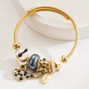 Wholesale Diamondencrusted Swan Pendant Bracelet Made Of Gold Alloy For Unisex Fashionable Style