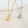 Wholesale Diamondshaped Electroplated Titanium Steel Oshaped Chain Necklace For Women