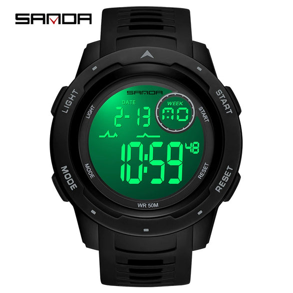 Wholesale Digital Watch Outdoor Luminous Allmatch Fashion Ol Round Dial Abs Case Tpu Strap Acrylic Mirror Unisex