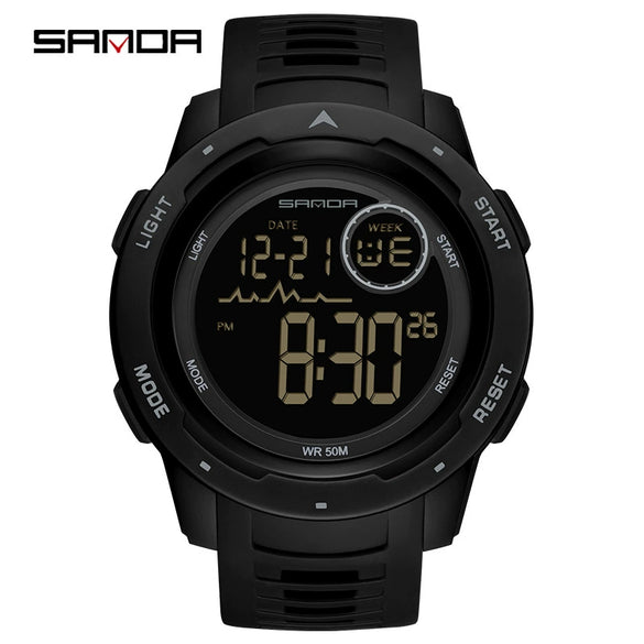 Wholesale Digital Watch Outdoor Luminous Allmatch Fashion Ol Round Dial Abs Case Tpu Strap Acrylic Mirror Unisex