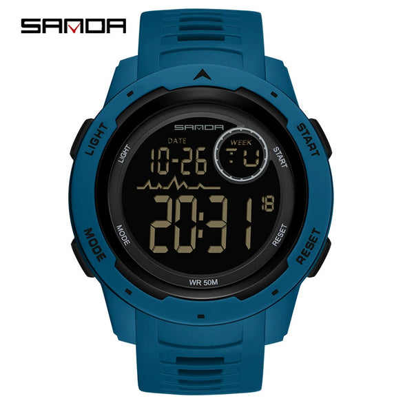 Wholesale Digital Watch Outdoor Luminous Allmatch Fashion Ol Round Dial Abs Case Tpu Strap Acrylic Mirror Unisex