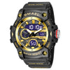 Wholesale Digital Watch Plastic Case Rubber Strap Organic Glass Mirror Round Dial Versatile Casual Sports Fashion