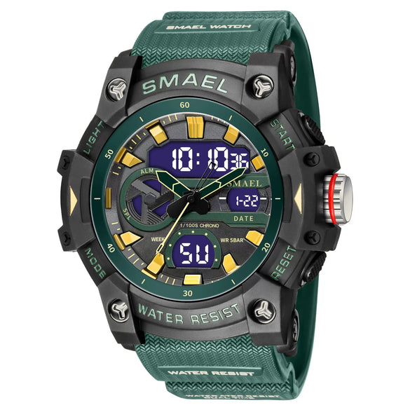 Wholesale Digital Watch Plastic Case Rubber Strap Organic Glass Mirror Round Dial Versatile Casual Sports Fashion