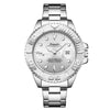 Wholesale Diving Watch Men's Fully Automatic Mechanical Watch Alloy Case And Strap Round Dial Business Style Waterproof Luminous Calendar