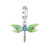 Wholesale Diy Accessories Bracelet Pendant S925 Sterling Silver Beaded Dragonfly Ladybug Dripping Oil Design