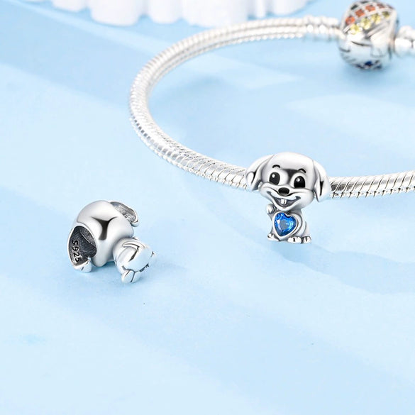 Wholesale Diy Accessories Sterling Silver Animal Print Charm Pendant Bracelet With Dripping Oil Design
