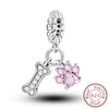 Wholesale Diy Accessories Sterling Silver Animal Print Charm Pendant Bracelet With Dripping Oil Design