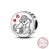 Wholesale Diy Accessories Sterling Silver Animal Print Charm Pendant Bracelet With Dripping Oil Design