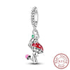 Wholesale Diy Accessories Sterling Silver Animal Print Charm Pendant Bracelet With Dripping Oil Design