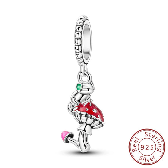 Wholesale Diy Accessories Sterling Silver Animal Print Charm Pendant Bracelet With Dripping Oil Design
