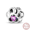 Wholesale Diy Accessories Sterling Silver Animal Print Charm Pendant Bracelet With Dripping Oil Design