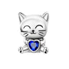 Wholesale Diy Accessories Sterling Silver Animal Print Charm Pendant Bracelet With Dripping Oil Design