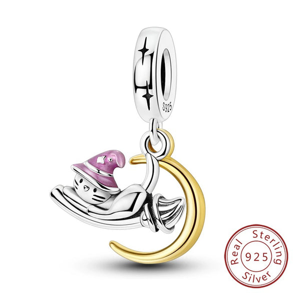 Wholesale Diy Accessories Sterling Silver Animal Print Charm Pendant Bracelet With Dripping Oil Design