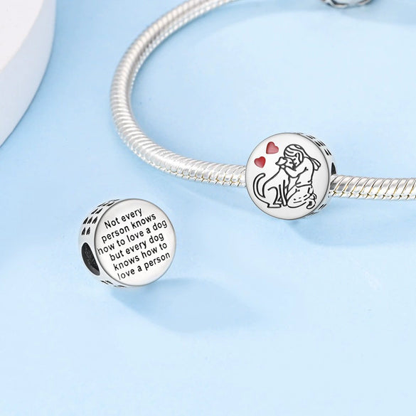 Wholesale Diy Accessories Sterling Silver Animal Print Charm Pendant Bracelet With Dripping Oil Design