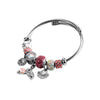 Wholesale Diy Adjustable Diamond Inlaid Geometric Fashion Allmatch Alloy Pendant Bracelet Unisex