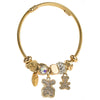 Wholesale Diy Adjustable Unisex Titanium Steel Bracelet With Bear Butterfly Swan Flower Diamond Animal Zodiac Pendants