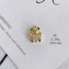 Wholesale Diy Alloy Jewelry Accessories With Electroplating Simple Bow And Bear Inlaid Small Pendant Necklace
