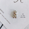 Wholesale Diy Alloy Jewelry Accessories With Electroplating Simple Bow And Bear Inlaid Small Pendant Necklace
