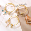 Wholesale Diy Beaded Adjustable Bracelet With Star Key Diamond Pendant For Women Fashion Alloy