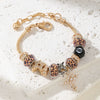 Wholesale Diy Beaded Bracelet Alloy Electroplated Cross Leopard Beads Unisex Jewelry