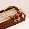 Wholesale Diy Beaded Bracelet With Palm Sun Pendant Stainless Steel Alloy Rhinestone Diamond Design Women's Adjustable Couple Bracelet