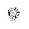 Wholesale Diy Beads 925 Silver Magnolia Love Full Diamond Fixed Hanging Beads With Totem Pattern Inlay