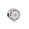 Wholesale Diy Beads 925 Silver Magnolia Love Full Diamond Fixed Hanging Beads With Totem Pattern Inlay