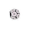 Wholesale Diy Beads 925 Silver Magnolia Love Full Diamond Fixed Hanging Beads With Totem Pattern Inlay
