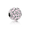 Wholesale Diy Beads 925 Silver Magnolia Love Full Diamond Fixed Hanging Beads With Totem Pattern Inlay
