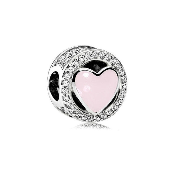 Wholesale Diy Beads 925 Silver Magnolia Love Full Diamond Fixed Hanging Beads With Totem Pattern Inlay