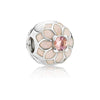 Wholesale Diy Beads 925 Silver Magnolia Love Full Diamond Fixed Hanging Beads With Totem Pattern Inlay
