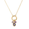 Wholesale Diy Birthstone Necklace With Geometric Pendant Goldplated Copper Jewelry For Women