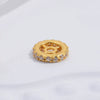 Wholesale Diy Bracelet Accessories S925 Sterling Silver Double Row Zirconium Round And Wheel Bead Handmade