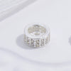 Wholesale Diy Bracelet Accessories S925 Sterling Silver Double Row Zirconium Round And Wheel Bead Handmade