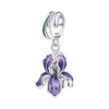 Wholesale Diy Bracelet Accessories 925 Sterling Silver Iris Unicorn Pendant Beads Dripping Oil Design