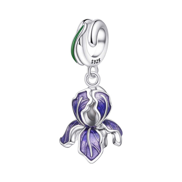 Wholesale Diy Bracelet Accessories 925 Sterling Silver Iris Unicorn Pendant Beads Dripping Oil Design