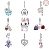Wholesale Diy Bracelet Accessories 925 Sterling Silver Iris Unicorn Pendant Beads Dripping Oil Design