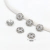 Wholesale Diy Crystal Beading Accessories Copper 18K Gold Plated Diamond Zircon Cut Out Snowflake Flower Holder Spacer Beads Versatile Minimalist