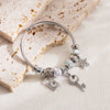 Wholesale Diy Diamond Alloy Stainless Steel Adjustable Fashion Allmatch Pendant Bracelet For Unisex