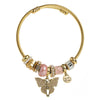 Wholesale Diy Diamond Stainless Steel Alloy Butterfly Pendant Bracelet For Women