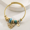Wholesale Diy Diamond Stainless Steel Alloy Butterfly Pendant Bracelet For Women